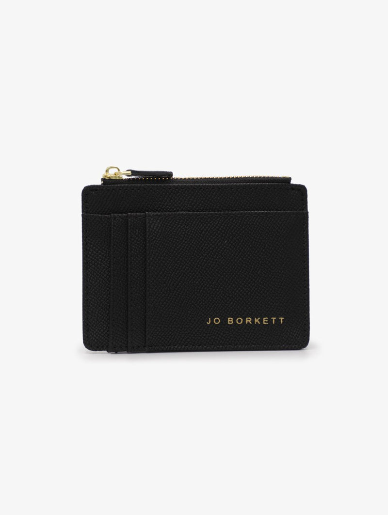 The Jessica-Suede Card Holder - Black