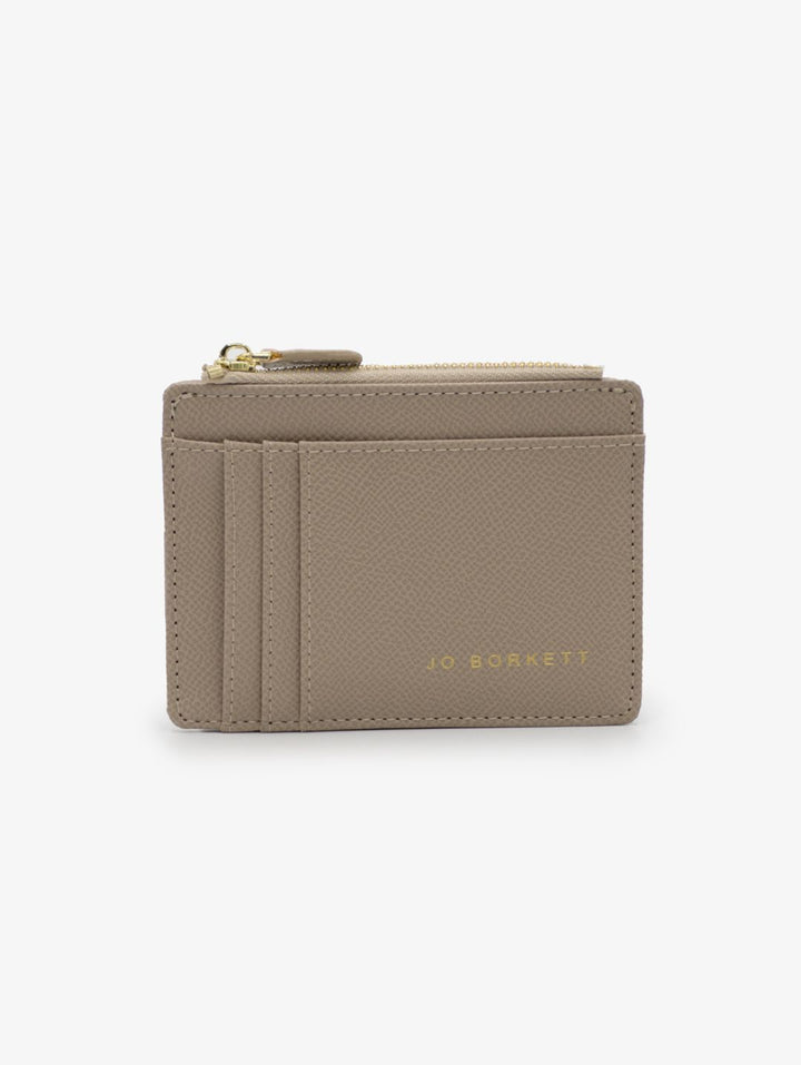 The Jessica-Suede Card Holder - Beige