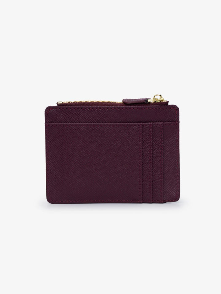 The Jessica-Suede Card Holder - Plum