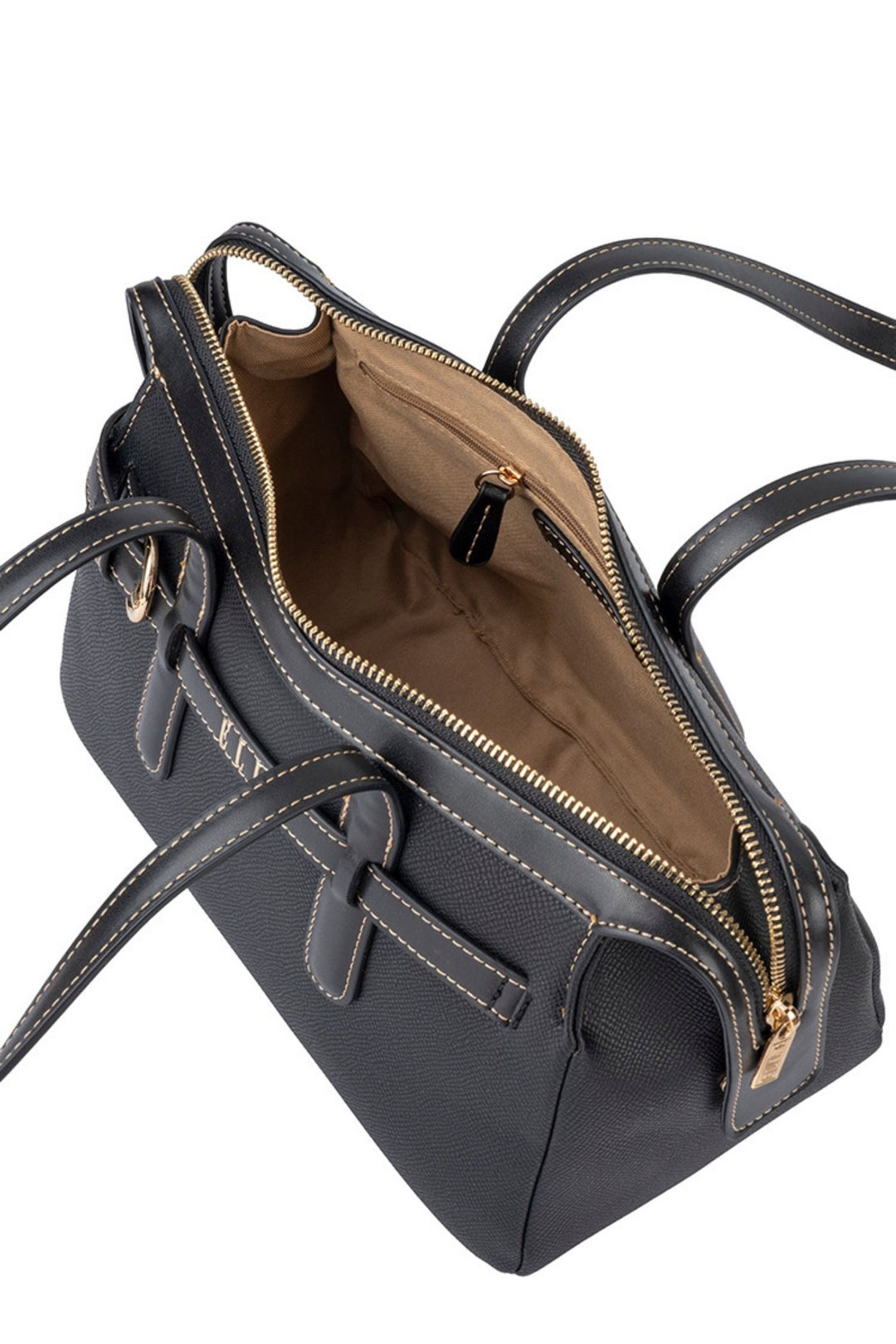 Belt Buckle Boston Bag - Black
