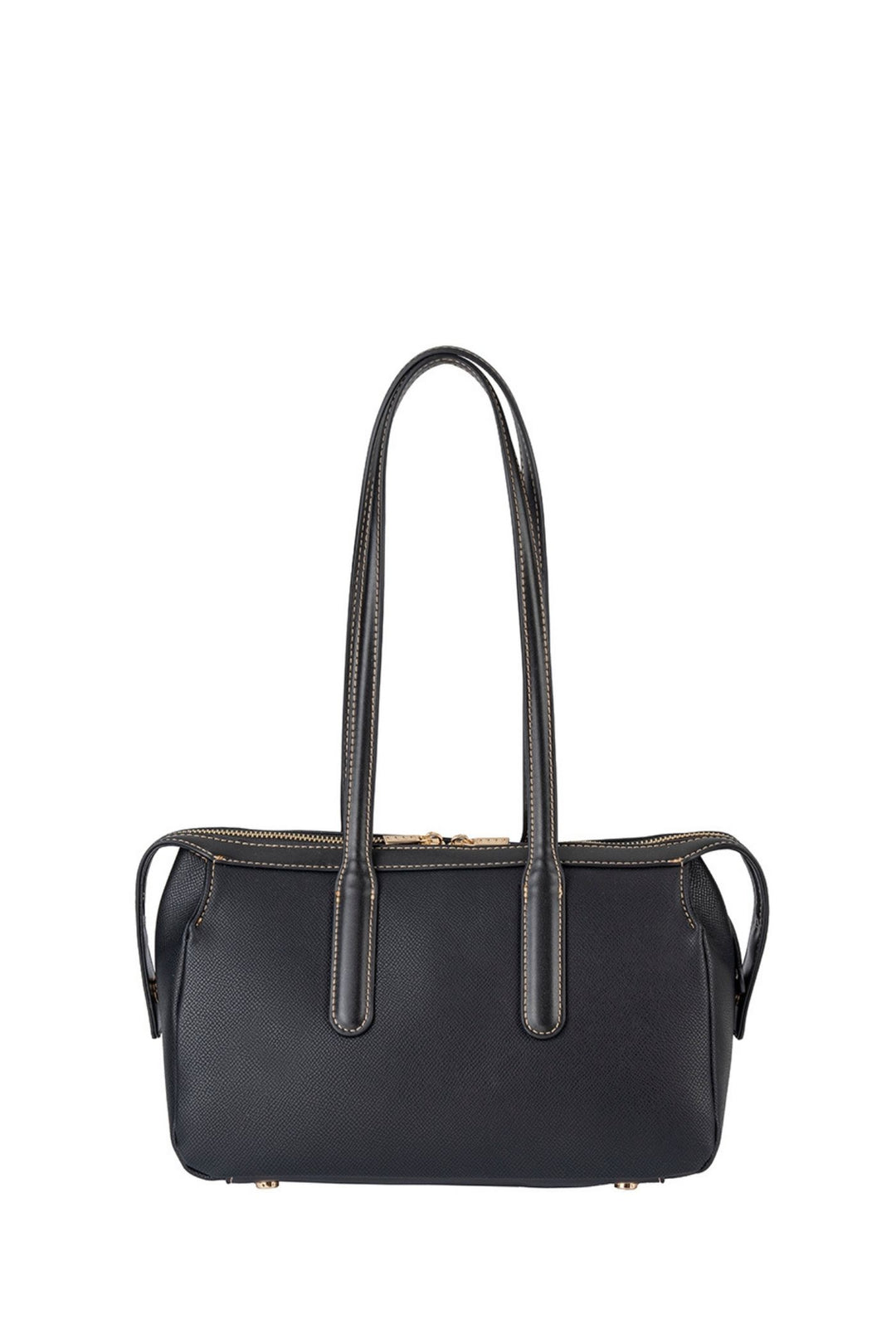 Belt Buckle Boston Bag - Black