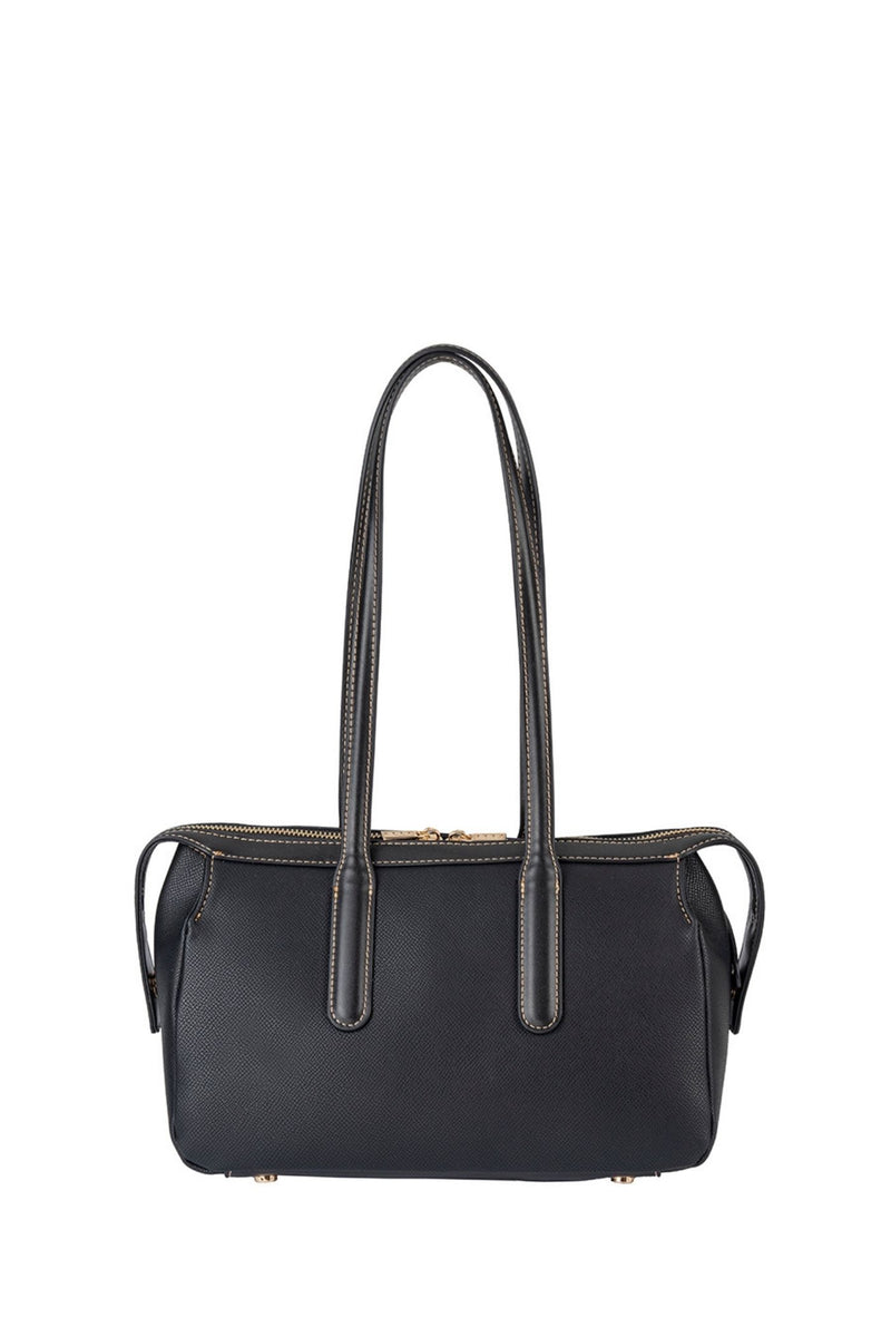 Belt Buckle Boston Bag - Black