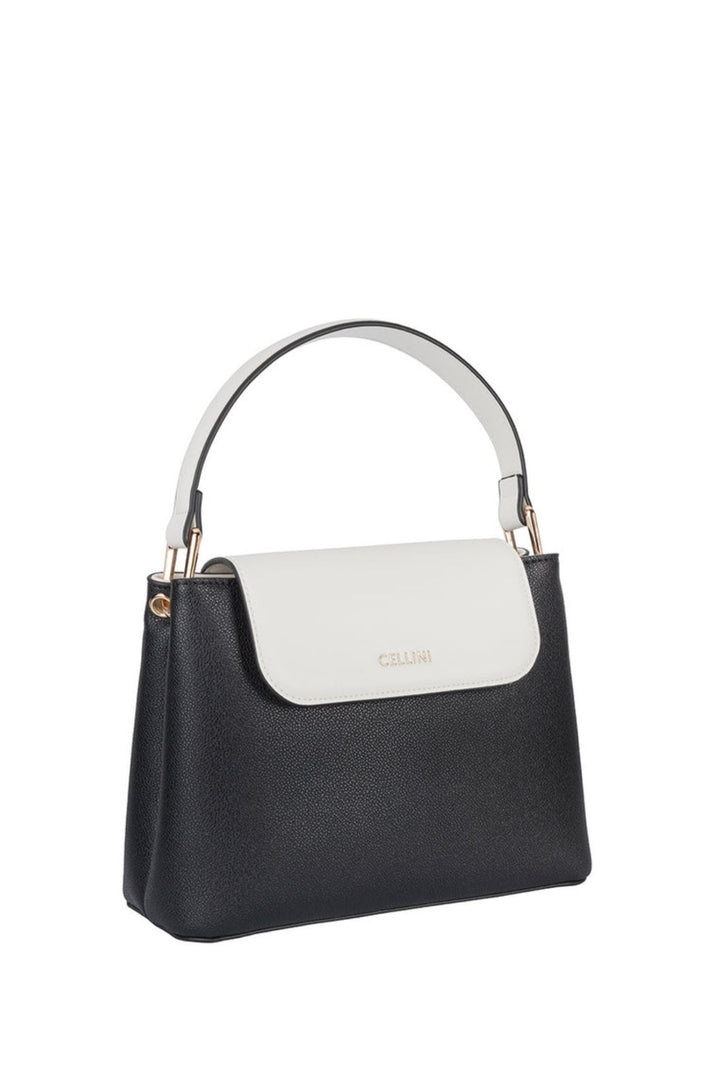 Amelia Flapover Sling Bag - Black/White