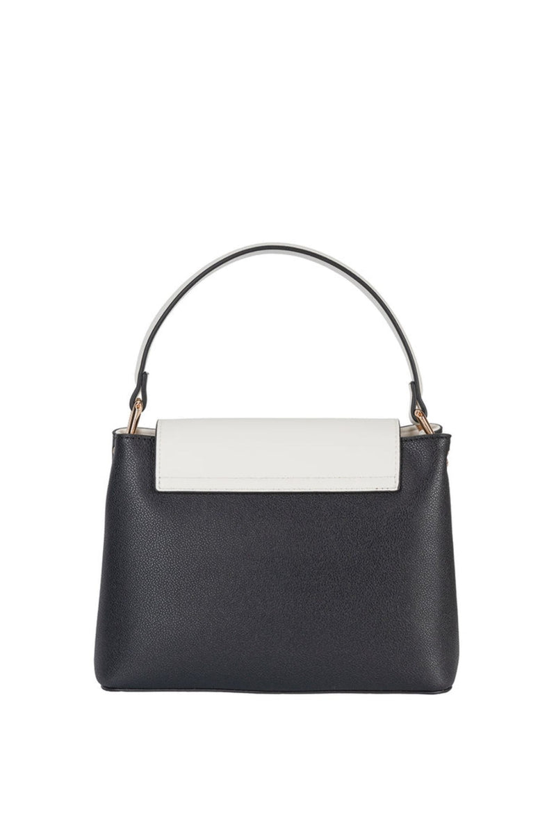 Amelia Flapover Sling Bag - Black/White