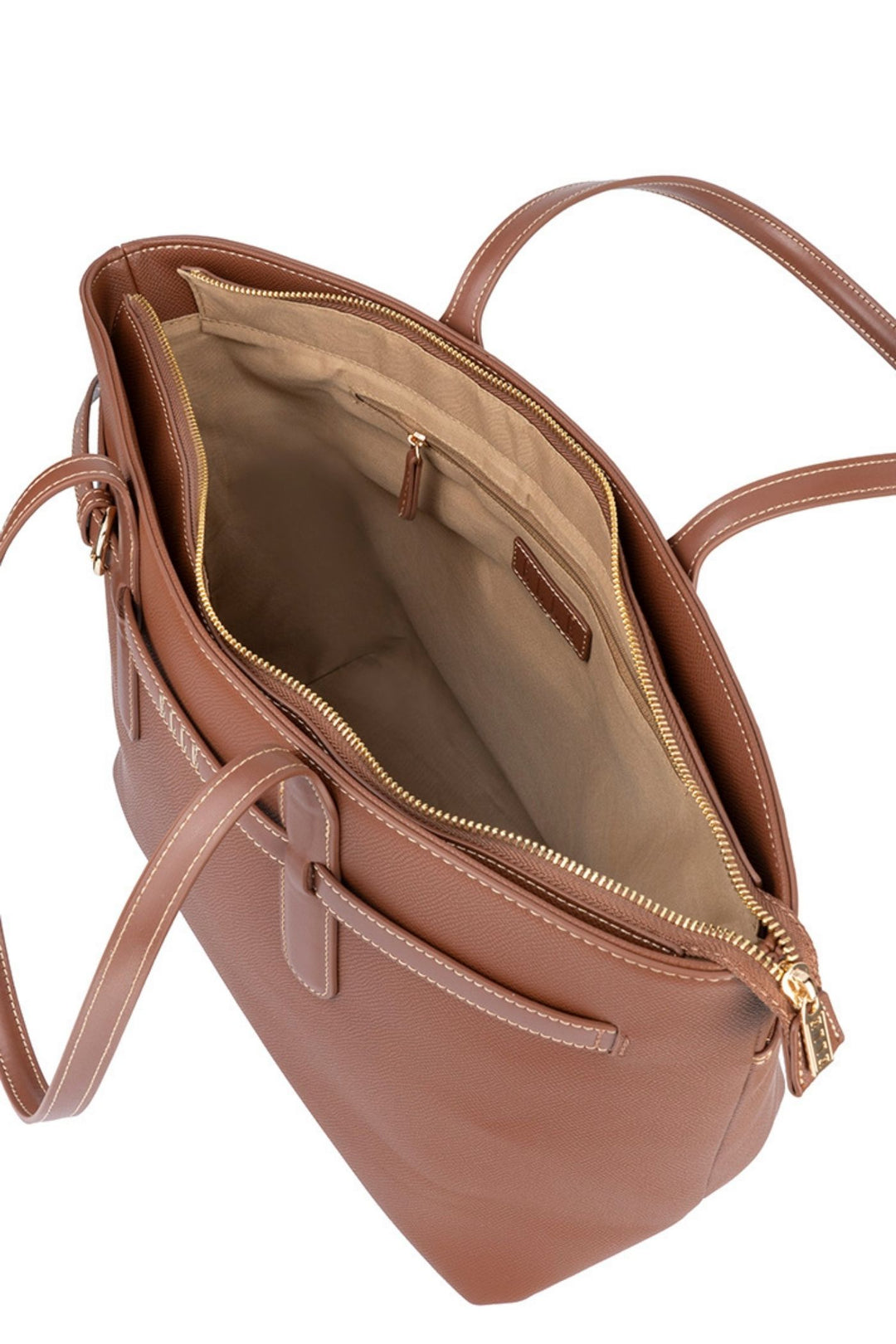 Belt Buckle Tote Bag - Brown