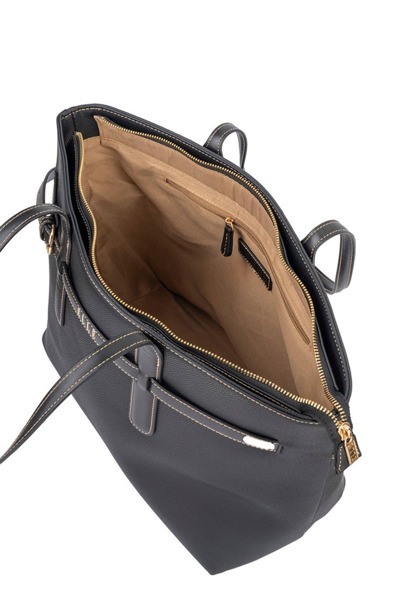 Belt Buckle Tote Bag - Black