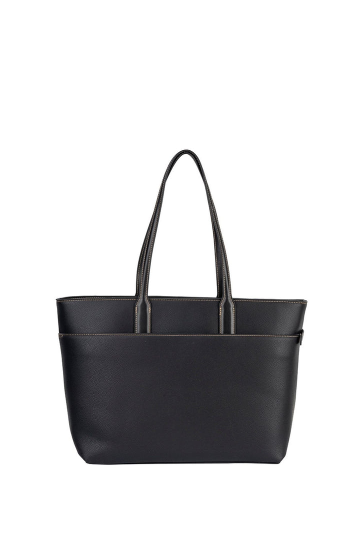 Belt Buckle Tote Bag - Black