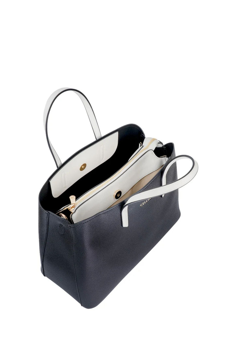 Amelia Shopper Bag - Black/White