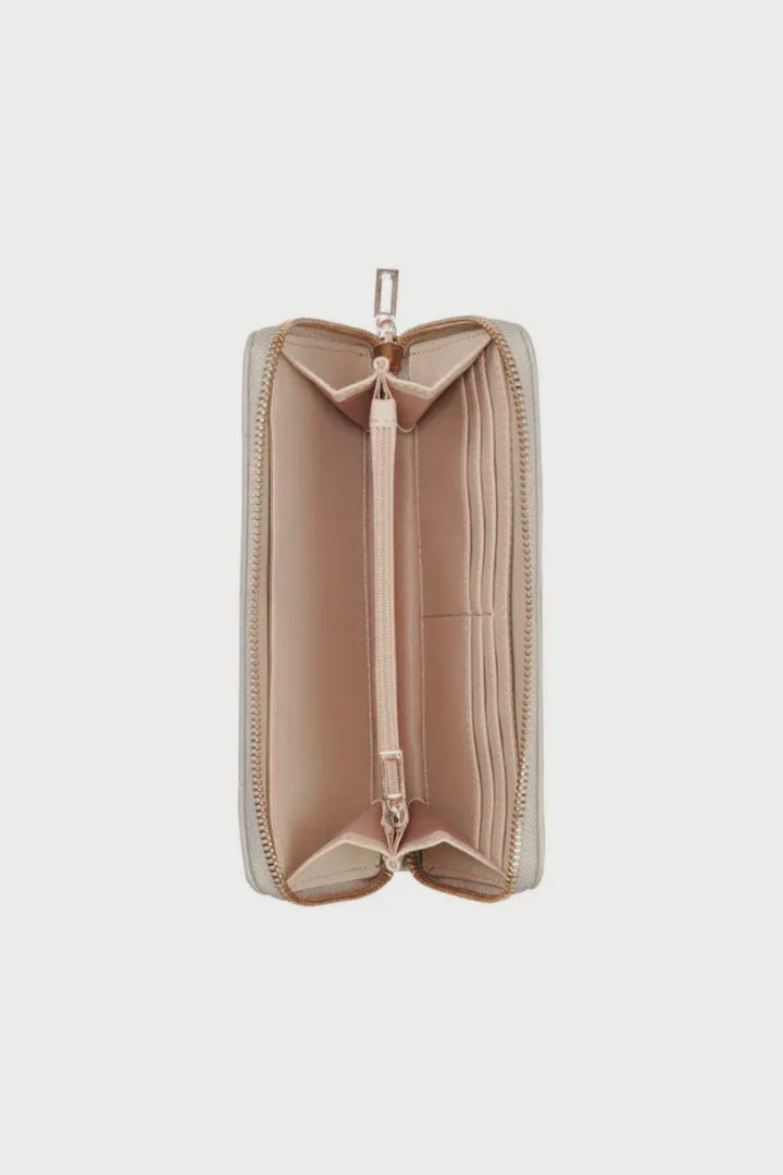 Celestia Medium Zip Around Purse - Stone