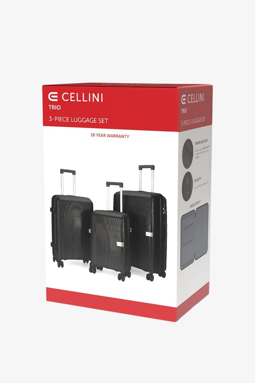 3 Piece Luggage Set - Black