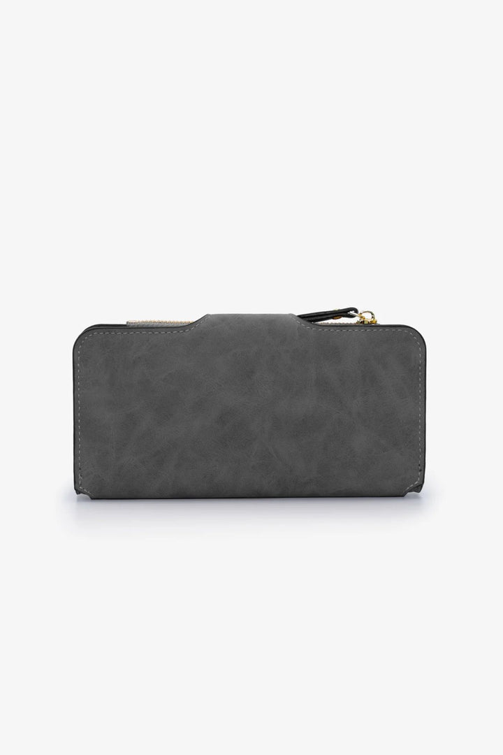 Large Bi Fold Wallet - Charcoal