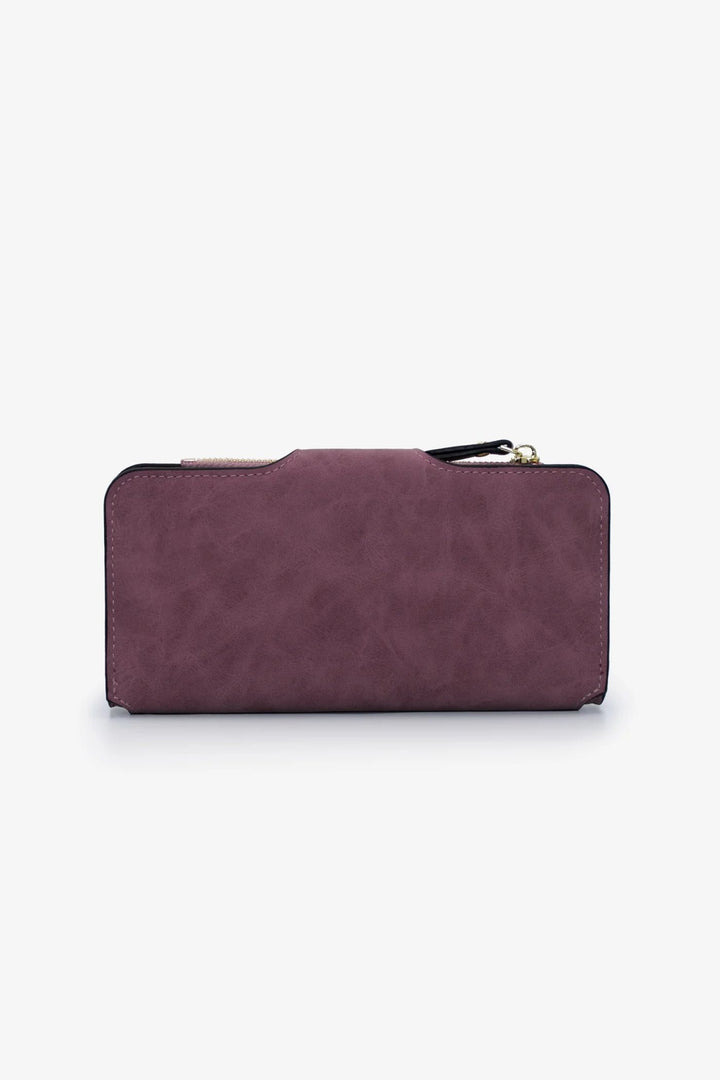 Large Bi Fold Wallet - Plum