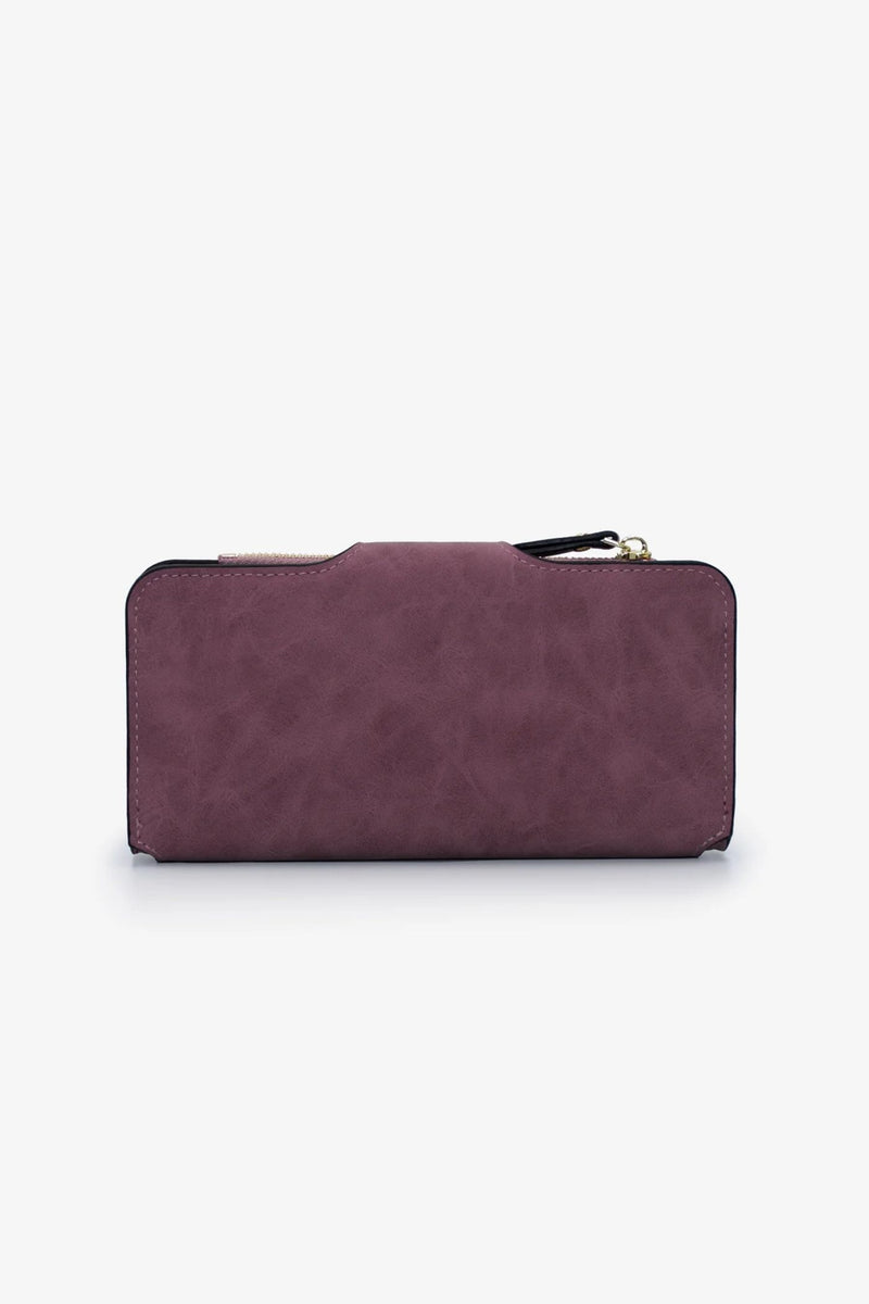 Large Bi Fold Wallet - Plum
