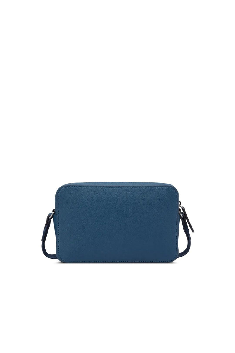 Viviette Mini Double Zip Crossbody Bag - Navy