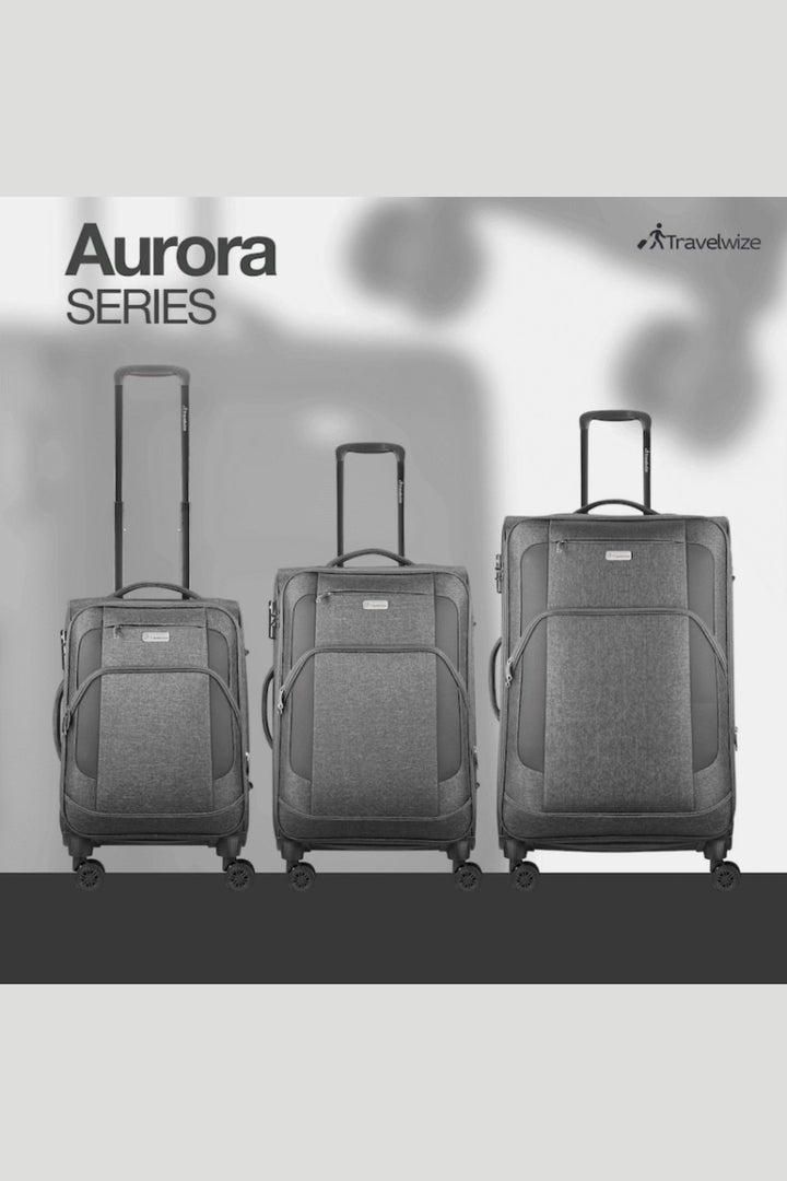 Aurora 4-Wheel Spinner Suitcase - Grey Melange