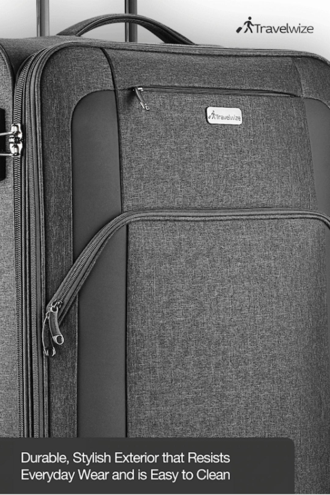 Aurora 4-Wheel Spinner Suitcase - Grey Melange