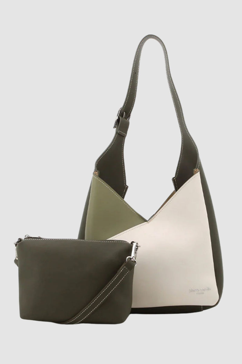 Noemie Colourblock Bag - Green