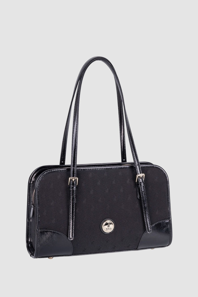 Jacquard E/W Shopper Bag - Black