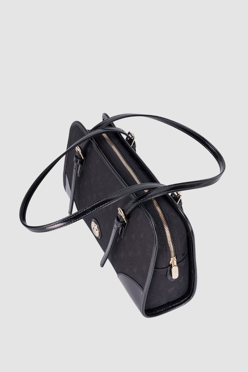 Jacquard E/W Shopper Bag - Black