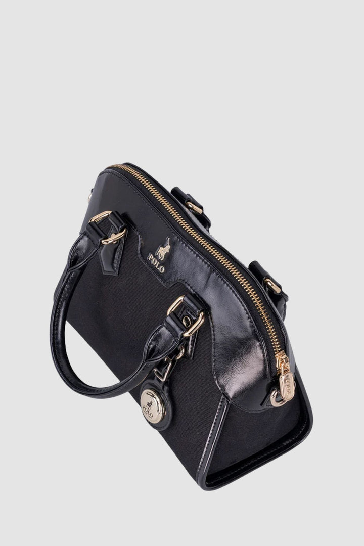 Jacquard Small Shopper Crossbody Bag - Black