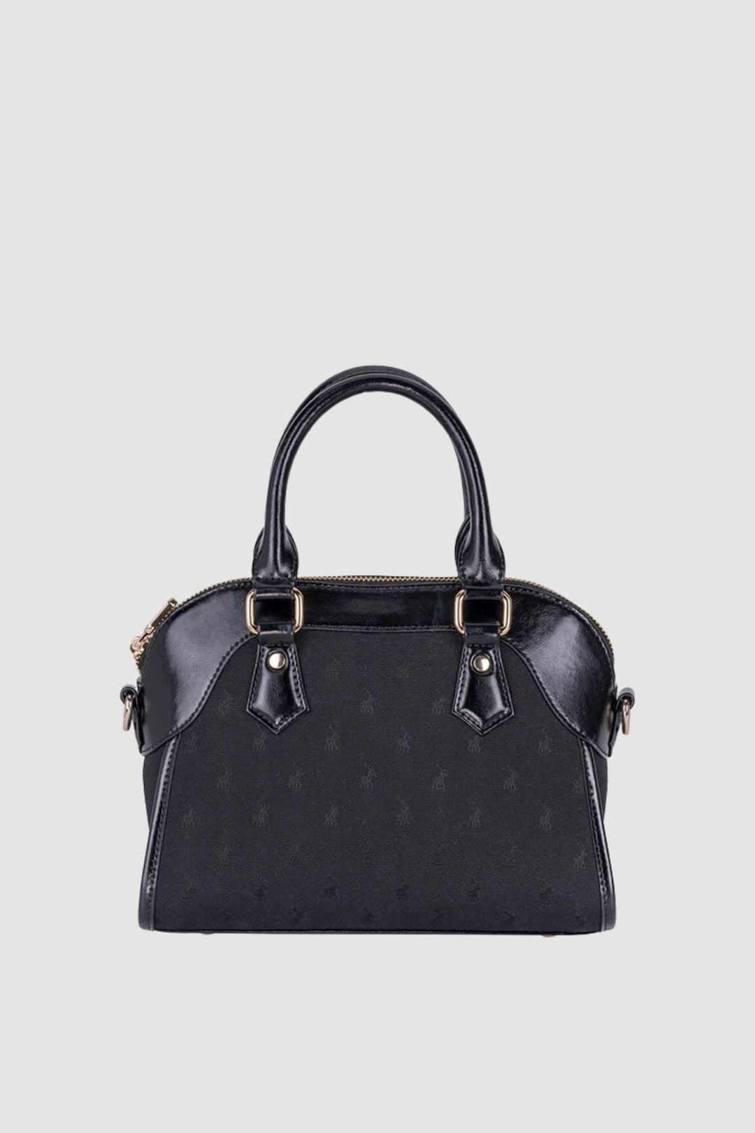Jacquard Small Shopper Crossbody Bag - Black