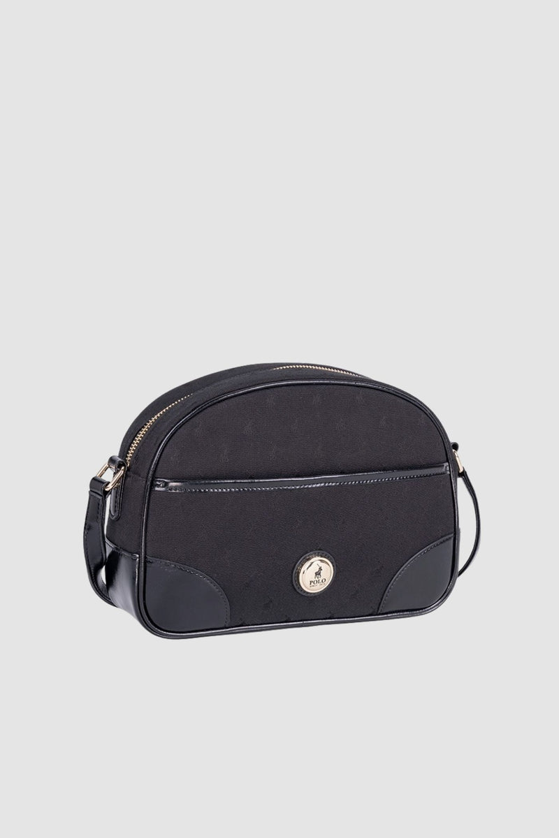 Jacquard Sling Bag - Black