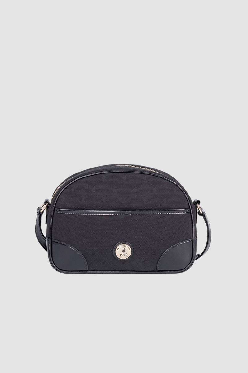 Jacquard Sling Bag - Black