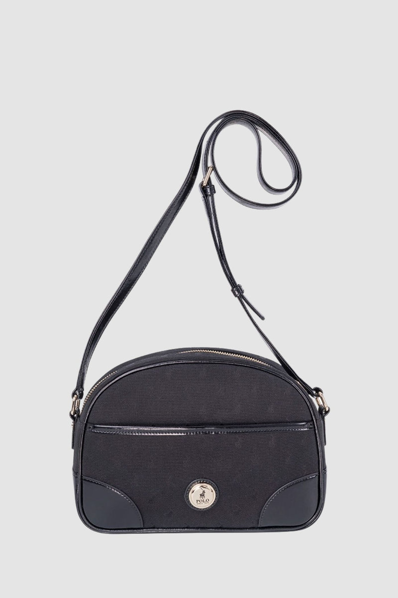 Jacquard Sling Bag - Black