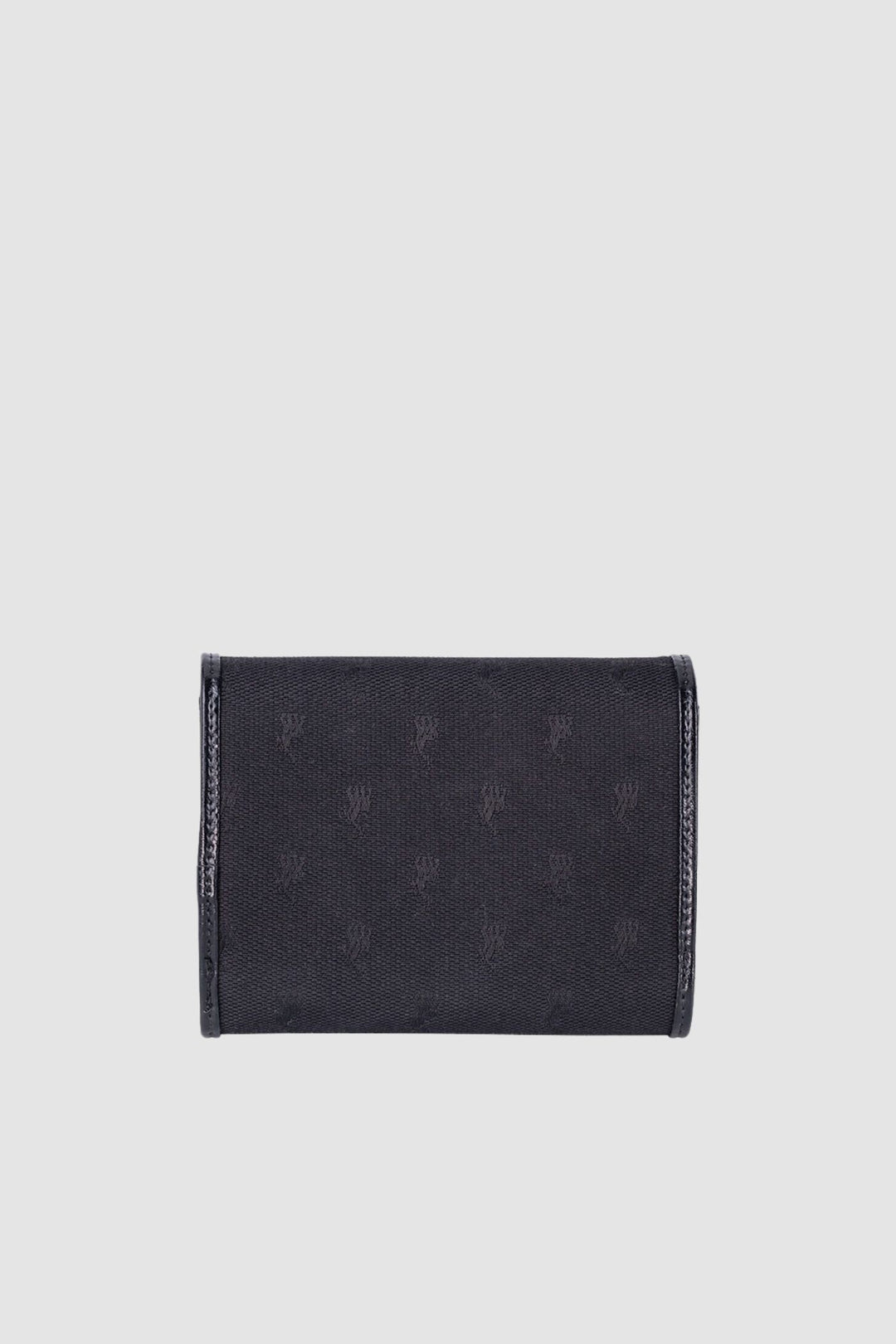 Jacquard Medium Trifold Purse Bag - Black