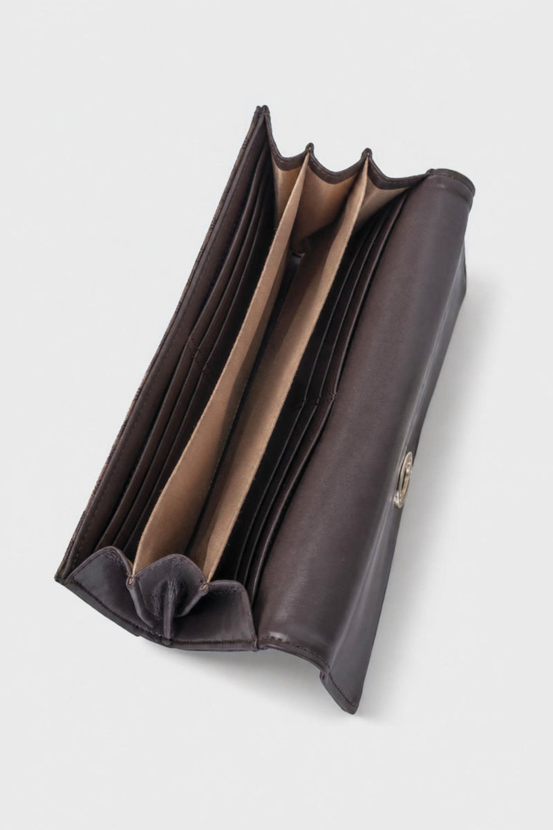 Medina Trifold Purse - Brown