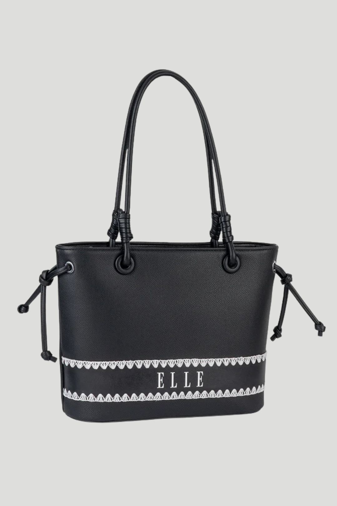 Elle Woven Tote - Black