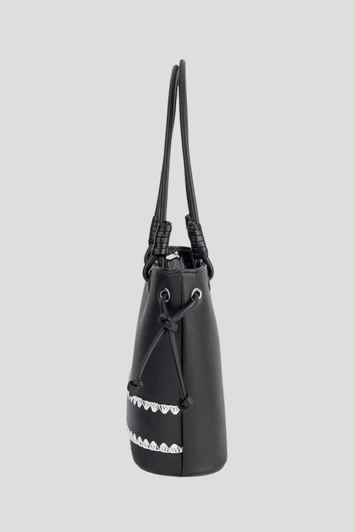 Elle Woven Tote - Black