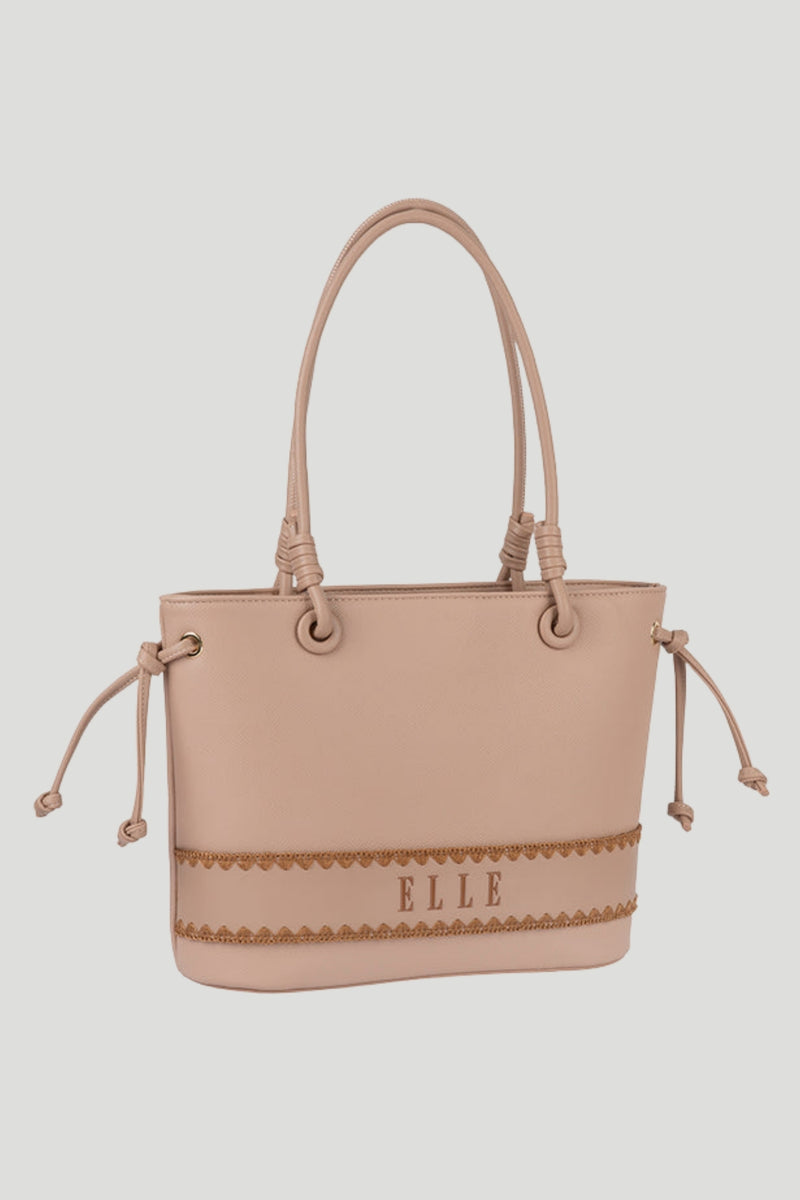 Elle Woven Tote - Beige
