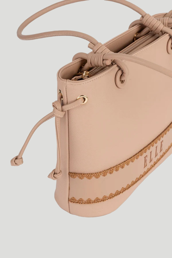 Elle Woven Tote - Beige