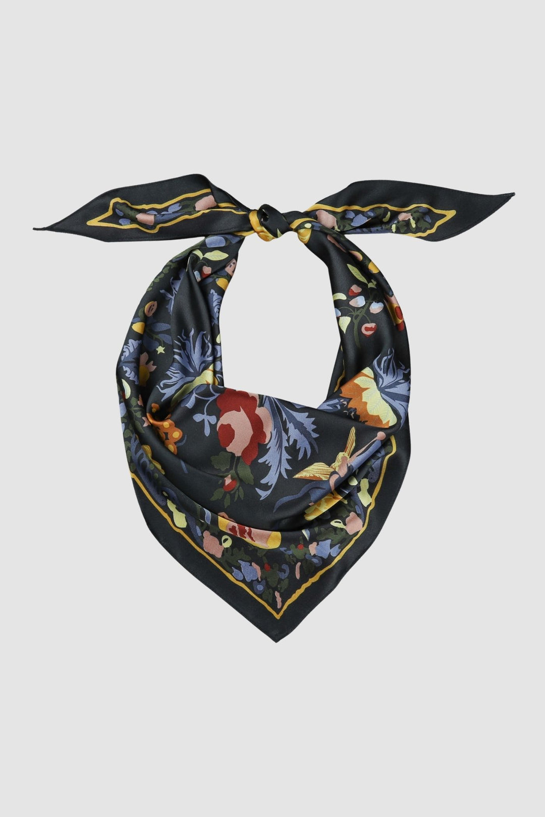 Triangle Neckerchief - Folk Forest - Black