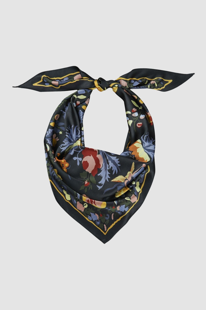 Triangle Neckerchief - Folk Forest - Black