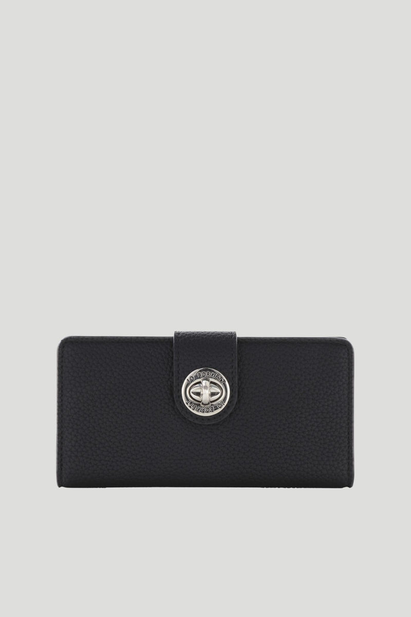 Amelia Turn-Lock Wallet - Black