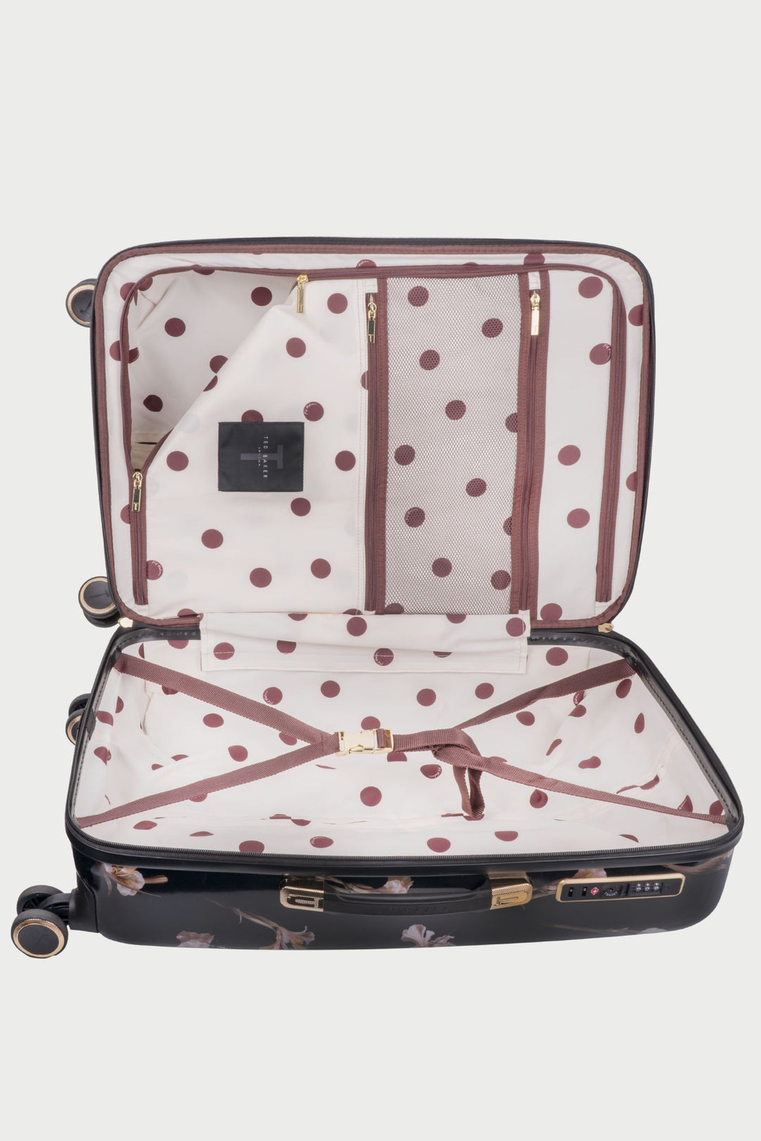 Wild Iris Large 4-Wheel Trolley Case - Black