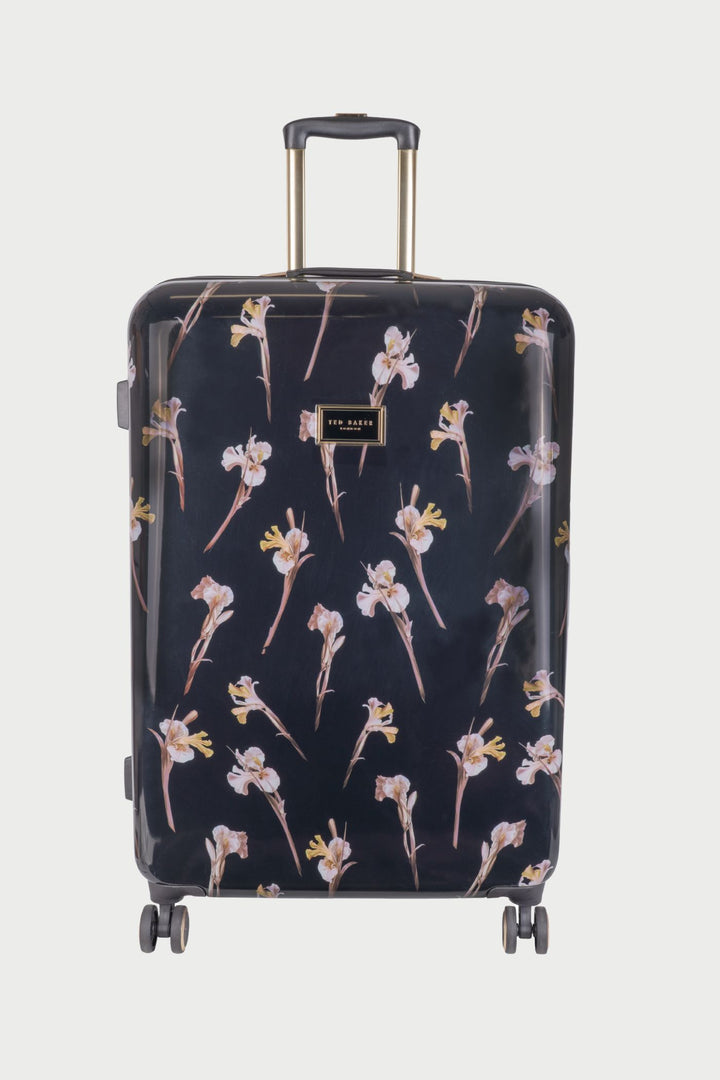 Wild Iris Large 4-Wheel Trolley Case - Black
