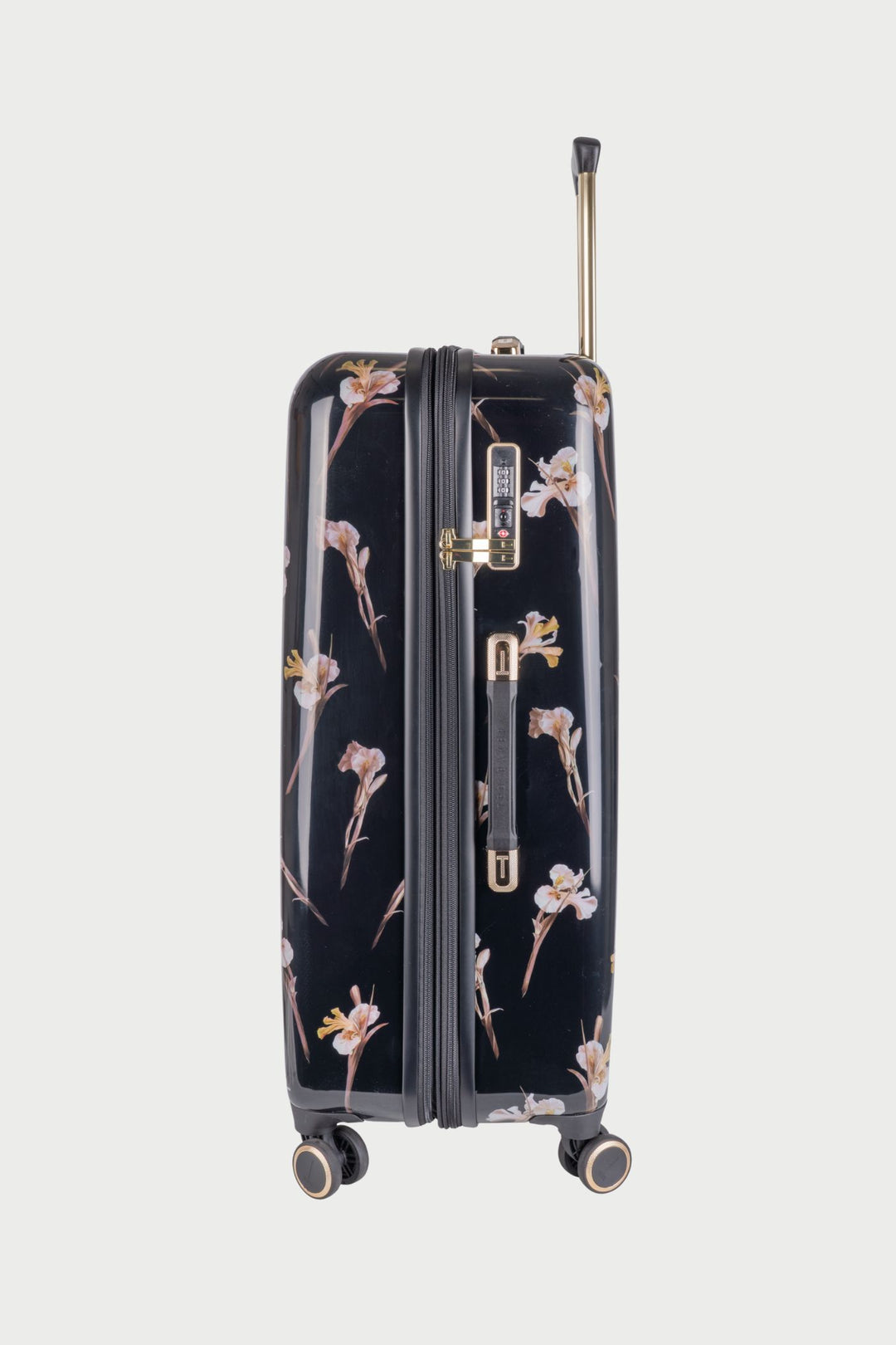 Wild Iris Large 4-Wheel Trolley Case - Black