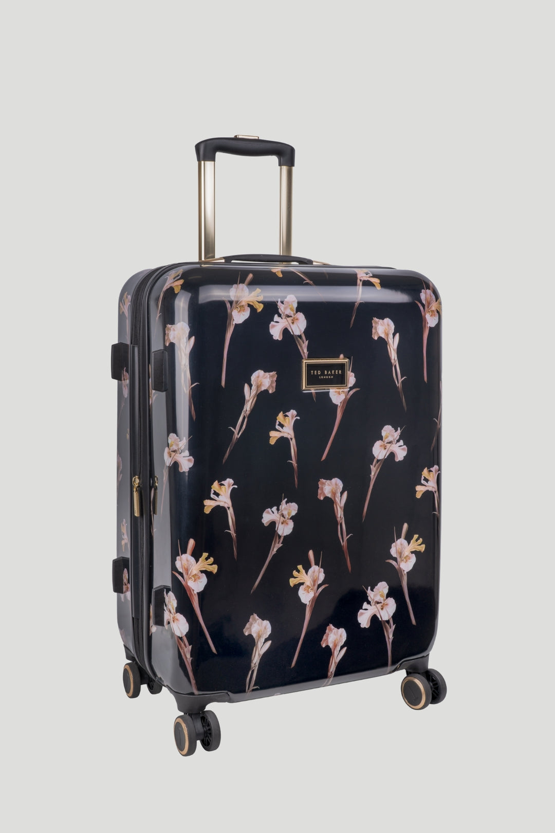 Wild Iris Medium 4-Wheel Trolley Case - Black