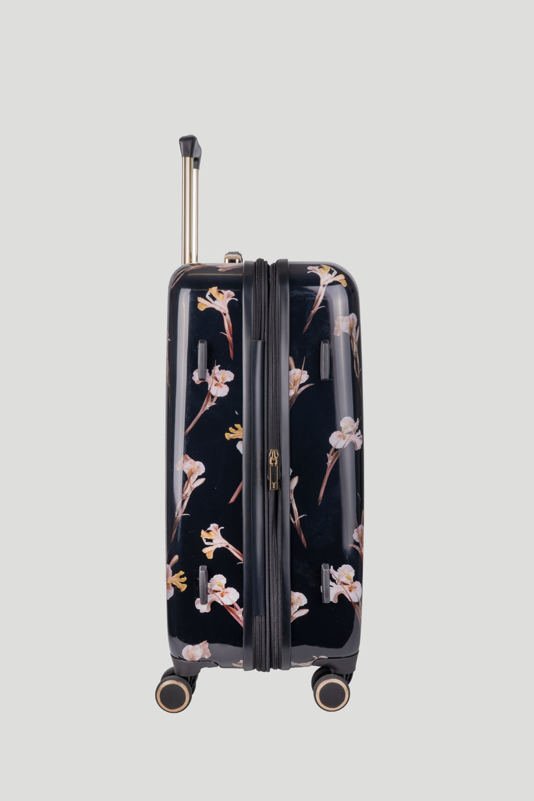 Wild Iris Medium 4-Wheel Trolley Case - Black