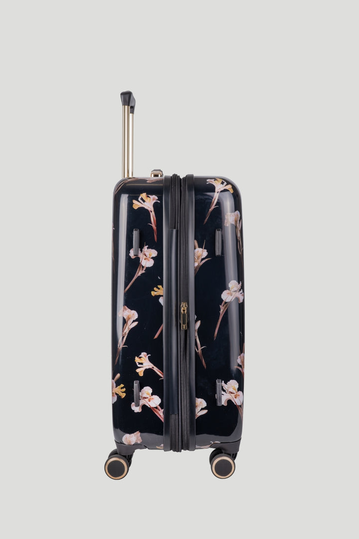 Wild Iris Medium 4-Wheel Trolley Case - Black