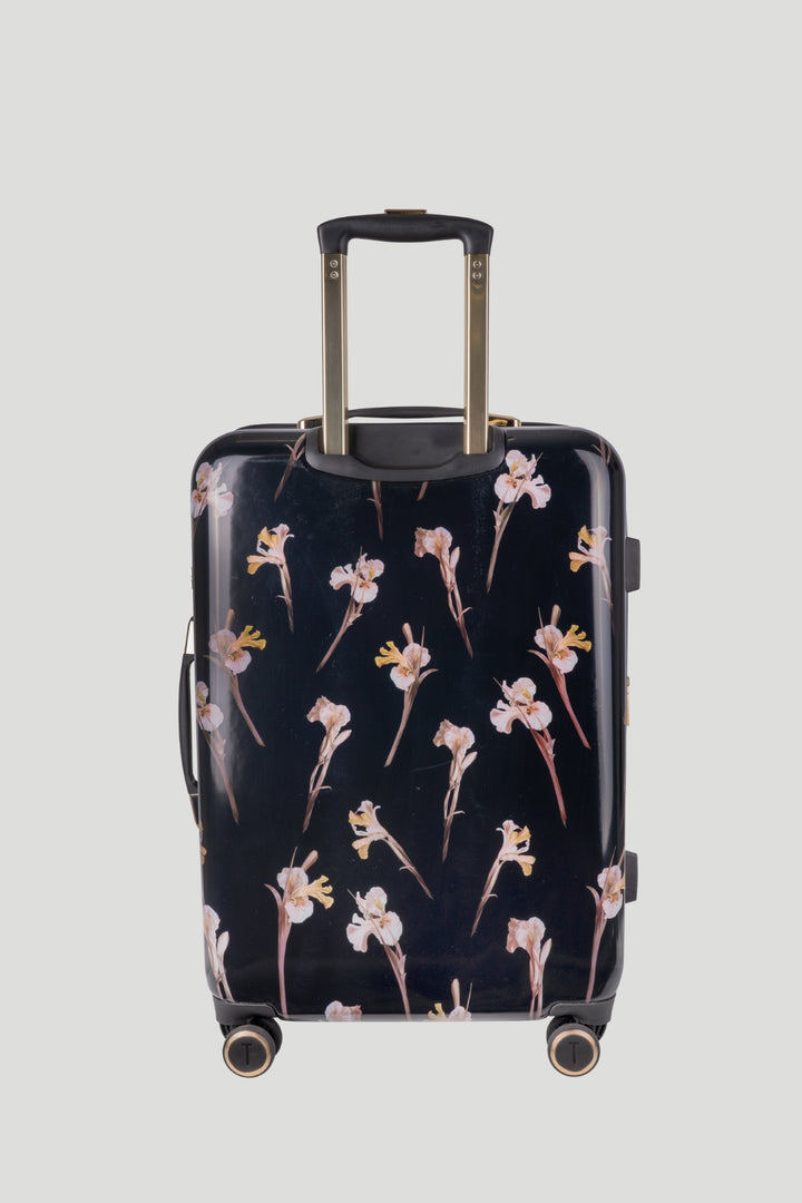 Wild Iris Medium 4-Wheel Trolley Case - Black