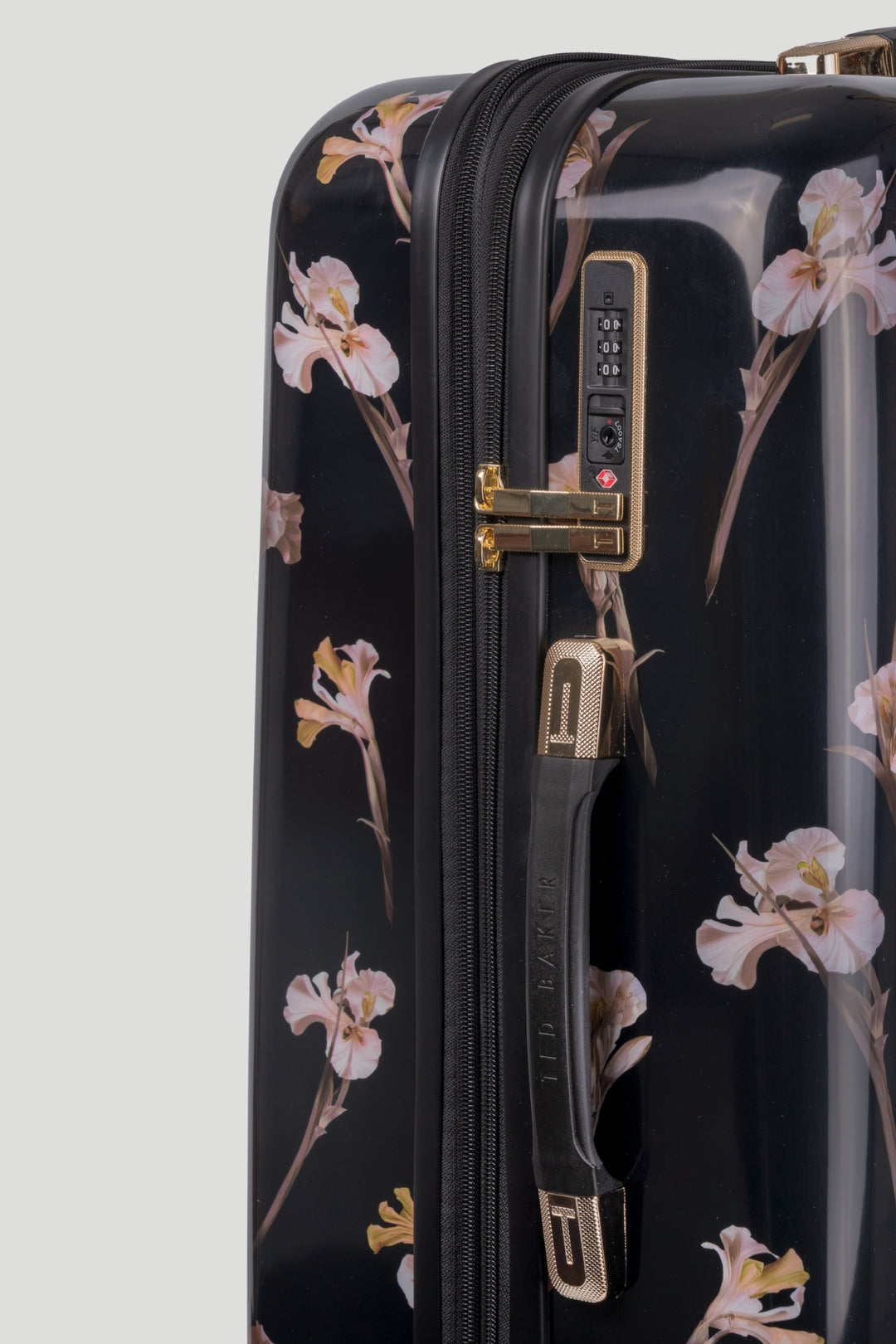Wild Iris Medium 4-Wheel Trolley Case - Black