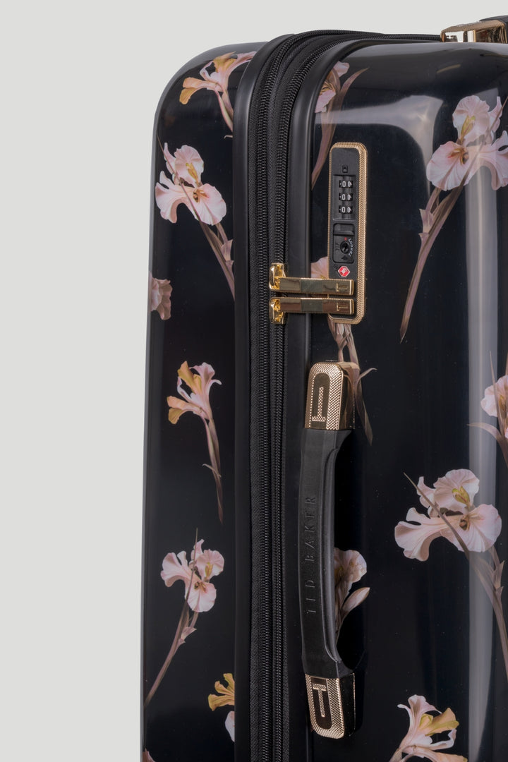 Wild Iris Medium 4-Wheel Trolley Case - Black