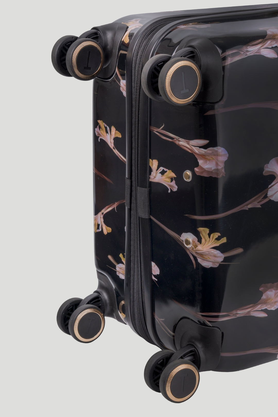 Wild Iris Medium 4-Wheel Trolley Case - Black