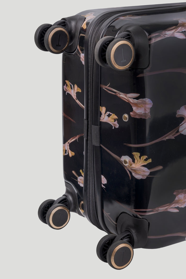Wild Iris Medium 4-Wheel Trolley Case - Black