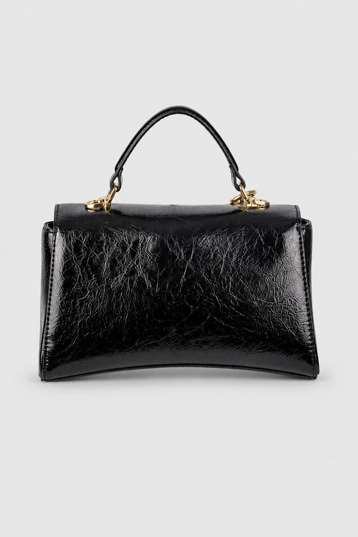 Madonna Flapover Sling Bag - Black
