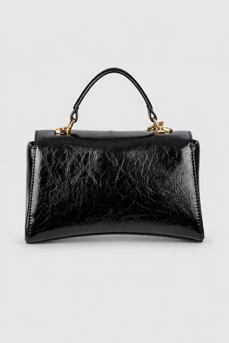 Madonna Flapover Sling Bag - Black